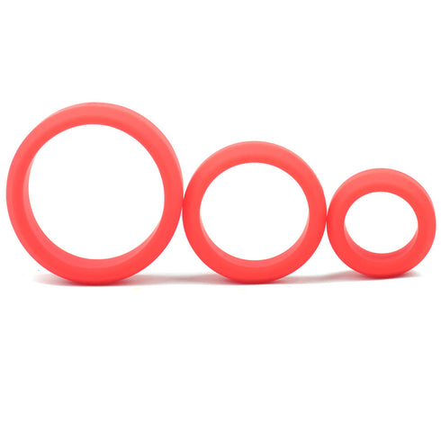 Smooth Silicone Triple Cock Ring Set